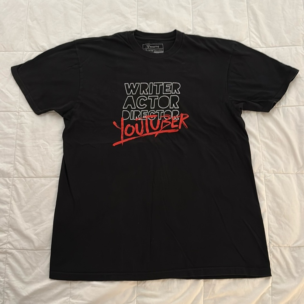 Writer Actor Director YouTuber 
Black T Size M